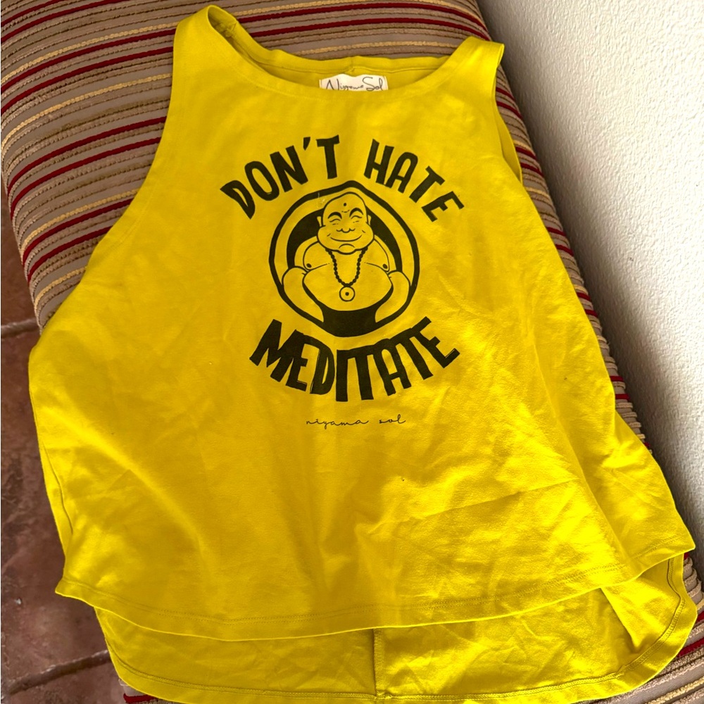 NEW WITH TAGS Niyama Sol "Don't Hate Meditate" Swing Tank